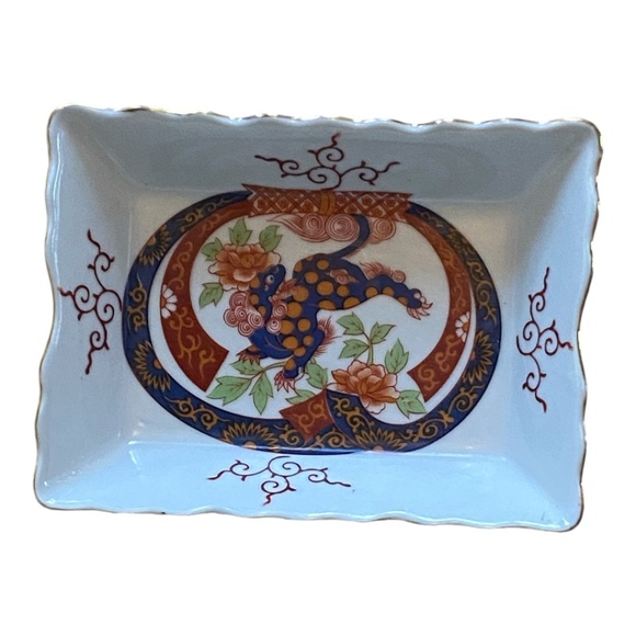 Vintage Japan Dragon hand painted trinket dish/soap dish - Picture 2 of 16